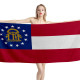 Georgia State Flag Beach Towel