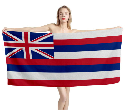 Hawaii State Flag Beach Towel