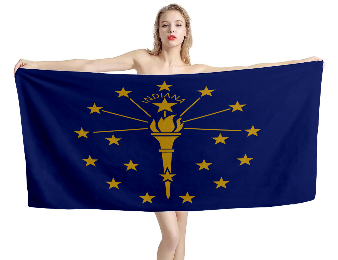 Indiana State Flagge Strandtücher, USA--TOWEL-3