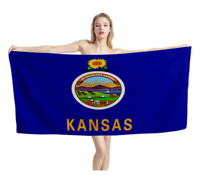 Kansas State Flag Beach Towel Kansas State Flag Beach Towel