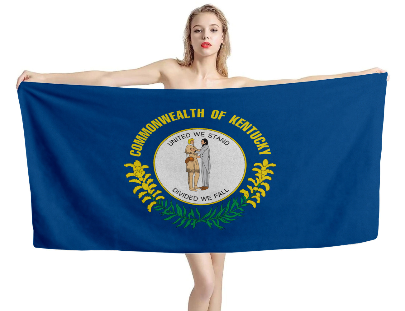 Kentucky States Flag Beach Towel, USA--TOWEL-6