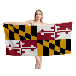 Maryland States Flag Beach Towel