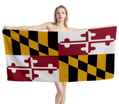 Maryland States Flag Beach Towel