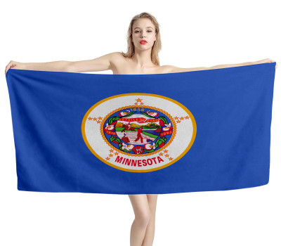 Minnesota States Flag Beach Towel