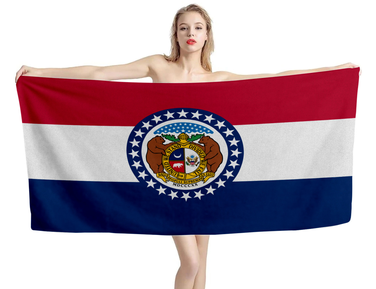 Missouri States Flag Beach Towel, USA--TOWEL-13