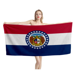 Missouri States Flag Beach Towel