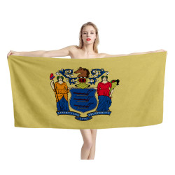 New Jersey States Flag Beach Towel