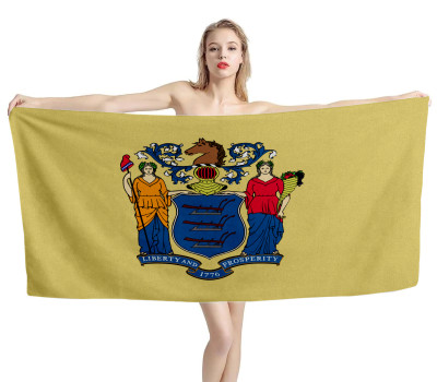 New Jersey States Flag Beach Towel