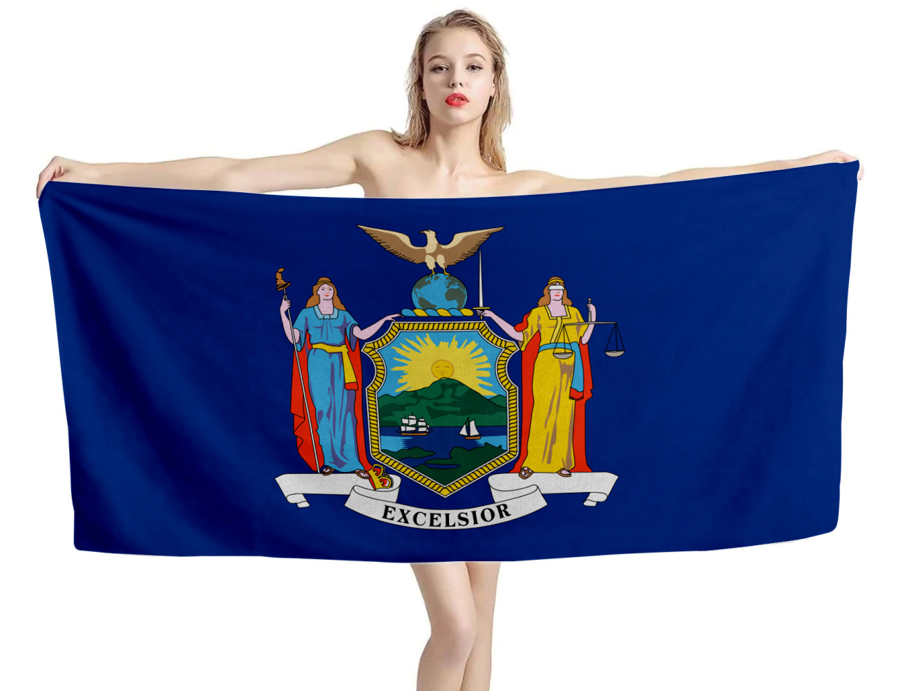 New York States Flag Beach Towel, USA--TOWEL-18