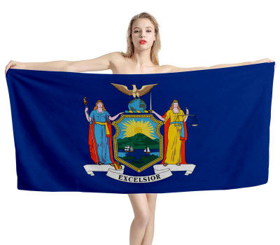 New York States Flag Beach Towel