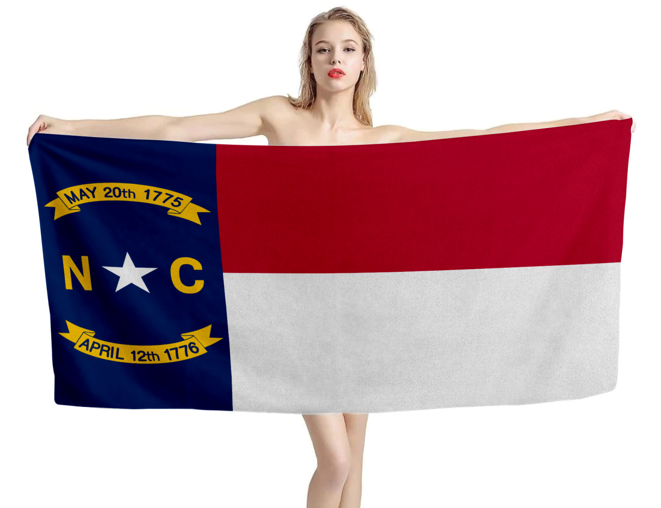 North Carolina States Flag Beach Towel, USA--TOWEL-19