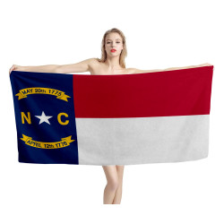 North Carolina States Flag Beach Towel