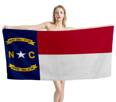 North Carolina States Flag Beach Towel