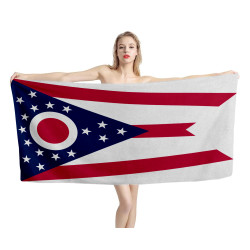 Ohio States Flag Beach Towel