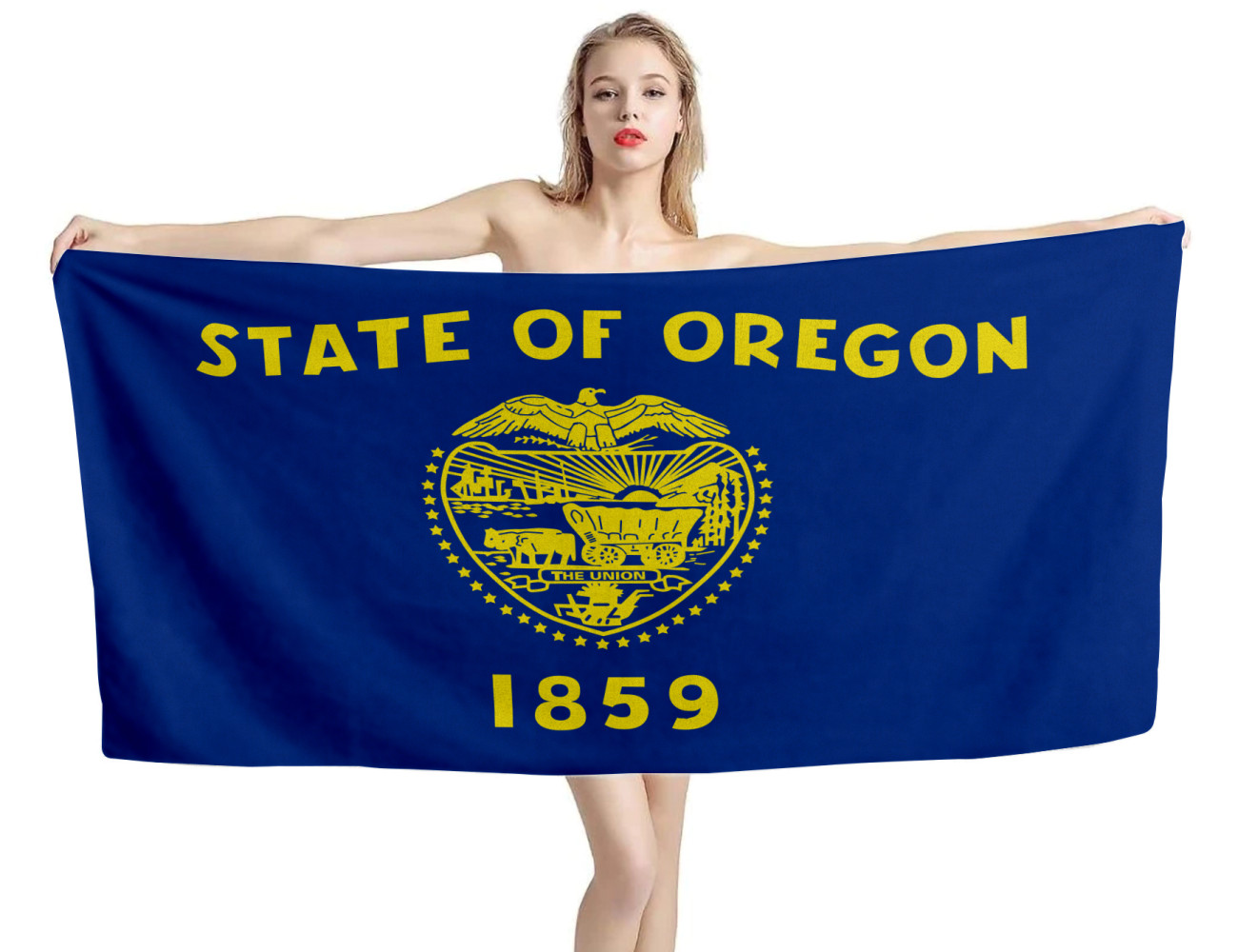 Oregon States Flag Beach Towel, USA--TOWEL-23