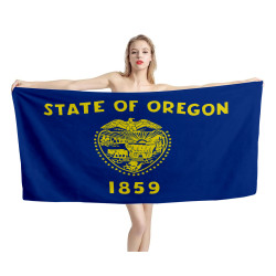 Oregon States Flag Beach Towel