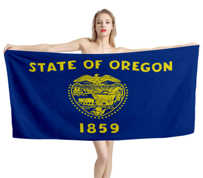 Oregon States Flag Beach Towel