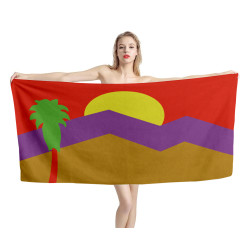 Palm Springs, California Flag Beach Towel