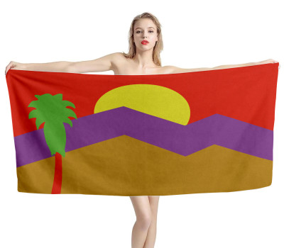 Palm Springs, California Flag Beach Towel