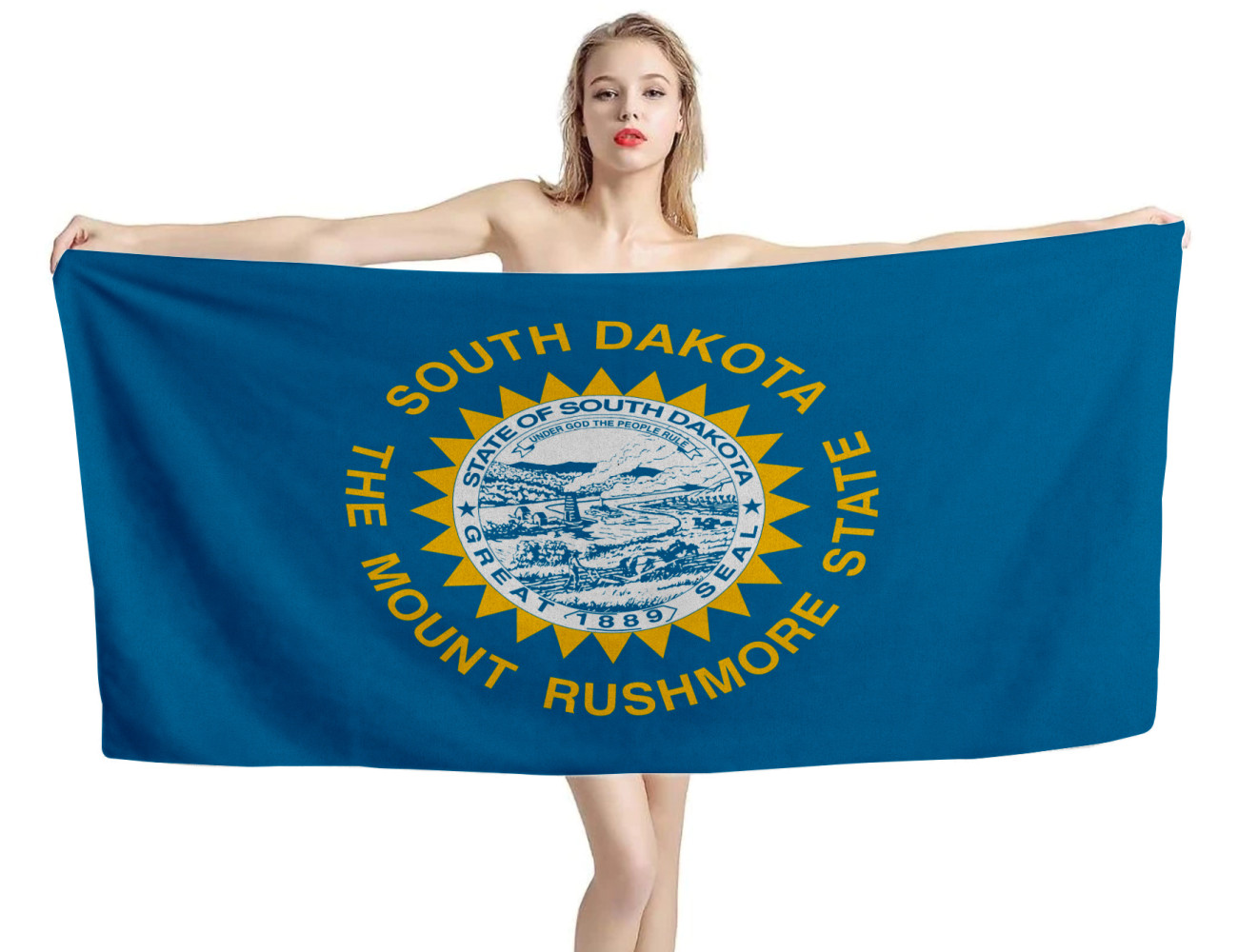 South Dakota States Flag Beach Towel, USA--TOWEL-27