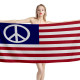 US Peace Flag Beach Towel, USA--TOWEL-36