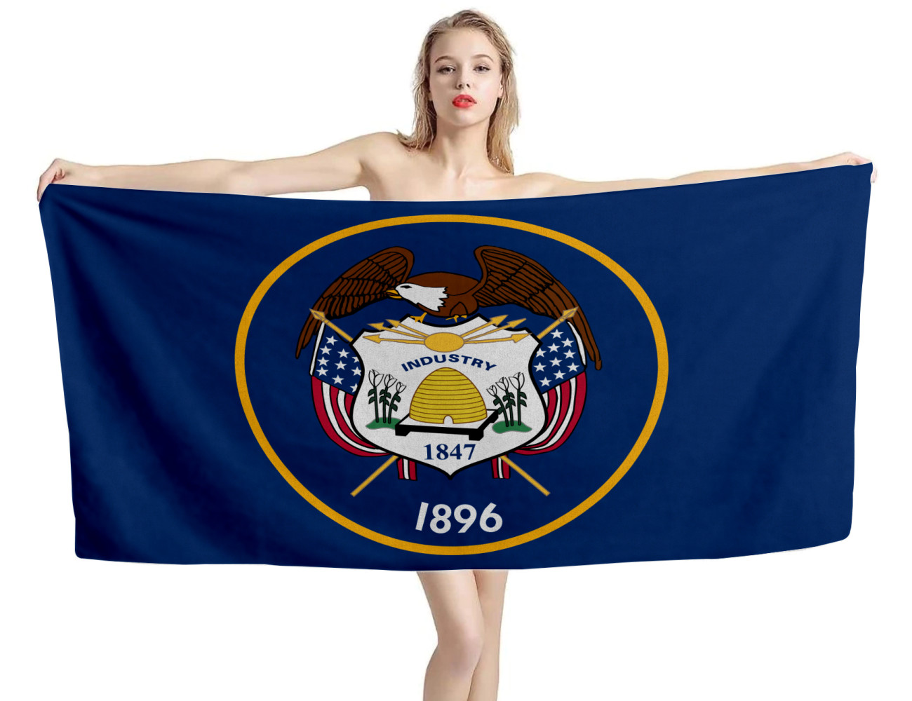 Utah States Flag Beach Towel, USA--TOWEL-29