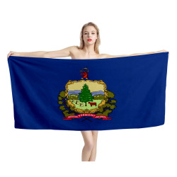 Vermont States Flag Beach Towel