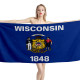 Wisconsin States Flagge Strandtücher, USA--TOWEL-35