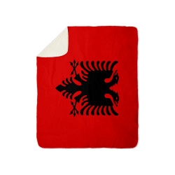 Albania Flag Sherpa Blanket, Size - 100x150cm