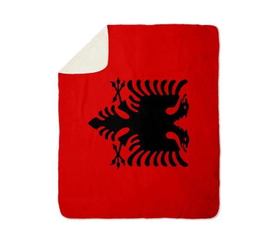 Albania Flag Sherpa Blanket, Size - 100x150cm