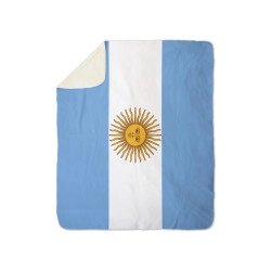 Argentina Flag Sherpa Blanket, Size - 100x150cm