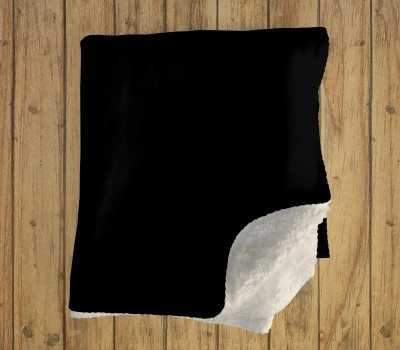 BMW Big M Logo Black Sherpa Blanket, Size - 100x150cm