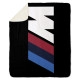 BMW Big M Logo Black Sherpa Blanket, Size - 100x150cm - Image 1