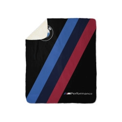 BMW M Performance Black Sherpa Blanket, Size - 100x150cm
