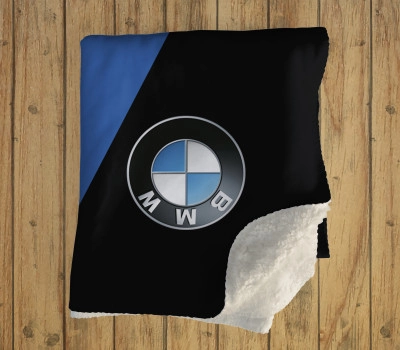 BMW M Performance Black Sherpa Blanket, Size - 100x150cm