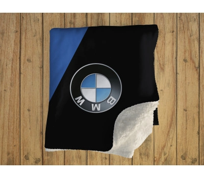 BMW M Performance Black Sherpa Blanket, Size - 100x150cm