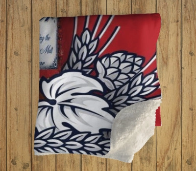Budweiser Bottle Sherpa Blanket, Size - 100x150cm