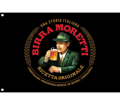 Birra Moretti Italian Beer Alcohol Drink Flag