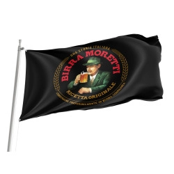 Birra Moretti Italian Beer Alcohol Drink Flag