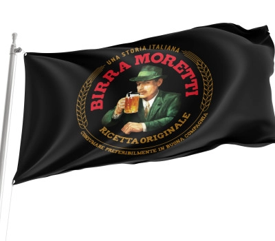 Birra Moretti Italian Beer Alcohol Drink Flag