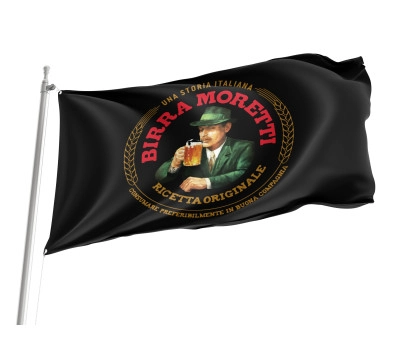 Birra Moretti Italian Beer Alcohol Drink Flag