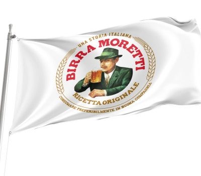 Birra Moretti Italian Beer Alcohol Drink White Flag