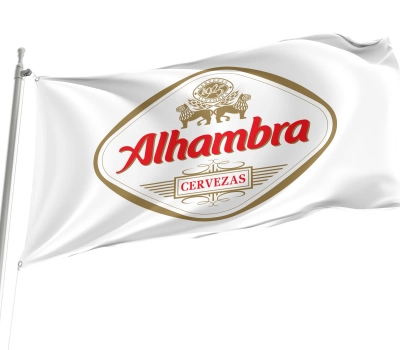 Alhambra Cervezas Beer White Flag