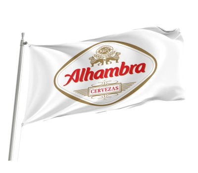 Alhambra Cervezas Beer White Flag