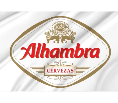 Alhambra Cervezas Beer White Flag