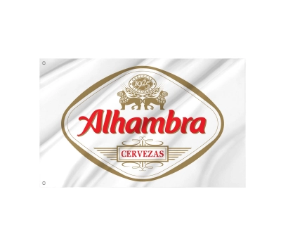 Alhambra Cervezas Beer White Flag