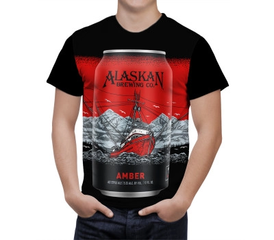 Alaskan Amber Beer Can T-Shirt