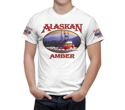 Alaskan Amber Beer White T-Shirt