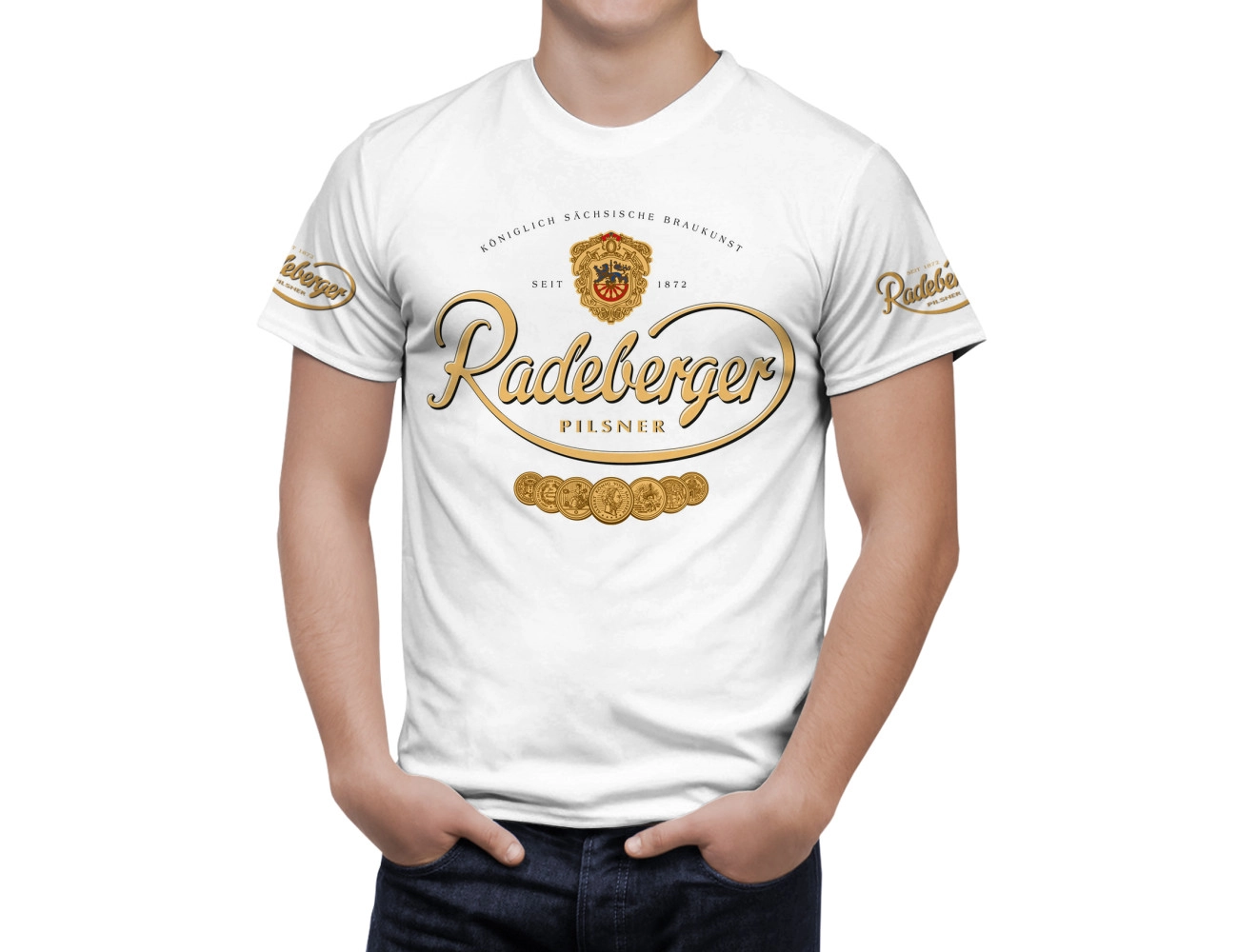 Radeberger Pilsner Beer White T-Shirt, RAD--02