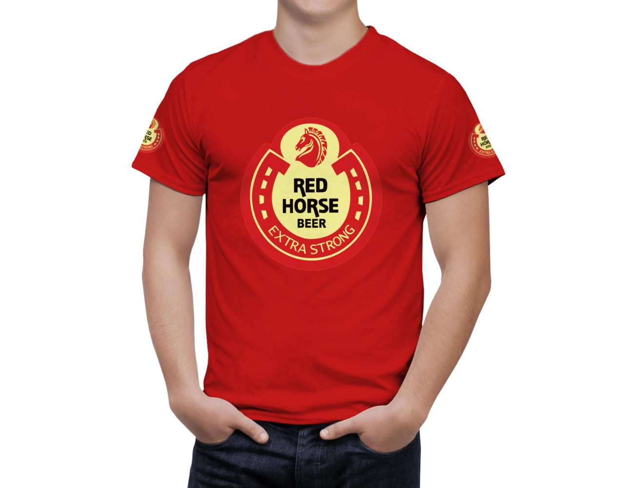 Red Horse Beer T-Shirt, RE--66